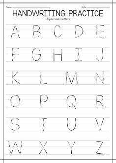 handwriting practice worksheet for kids with letters and numbers on the page to print