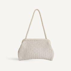 Le Sac – Bembien Chic Cream Shoulder Bag For Fall, Chic Fall Cream Shoulder Bag, Classic Beige Shoulder Bag With Braided Handles, Elegant Beige Baguette Bag With Leather Handles, Elegant Rectangular Baguette Bag With Braided Handles, Elegant Cream Baguette Bag For Travel, Elegant Evening Cream Baguette Bag, Elegant Tote Baguette Bag With Braided Handles, Elegant Beige Hobo Bag With Braided Handles