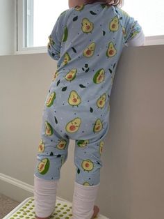 Dancing Avocados, Bamboo Baby Jammies!  Whether at sleep or at play, your little snuggle bug will love wearing our extremely comfortable one-piece pajama suits! Made with a breathable and flexible spandex-bamboo blend, they're great for all seasons to keep your little one cool in the summer and warm and snuggly in the winter.   These super soft jammies are gentle on sensitive skin, and have no buttons, snaps or interior tags for zero irritations. Fold-over hand covers leave hands free to crawl or toddle around while at play or covered for cozy fingers while sleeping. A double zipper makes diaper changes super easy. Cute Cartoon Print Onesie For Sleep, Cute Cartoon Print Sleep Onesie, Playful Cartoon Print Onesie For Sleep, Playful Cartoon Print Onesie For Sleepovers, Playful Cotton Onesie For Sleep, Cotton Cartoon Print Onesie For Bedtime, Playful Cartoon Print Onesie For Bedtime, Playful Blue Onesie For Sleepover, Cute Blue Onesie For Sleepover