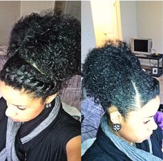 Afro Puff - Natural Hair                                                                                                                                                     More Puff Natural Hair, Pompadour Hairstyle, Natural Hairstyle, Beautiful Natural Hair, Afro Puff, Natural Hair Beauty, Natural Hair Updo, Natural Styles, Updo Hairstyles