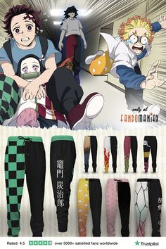 Demon Slayer: Kimetsu no Yaiba KNY Fashion Collection at Fandomaniax. Featuring Shinobu Kocho, Tengen Uzui, Zenitsu Agatsuma, Nezuko Kamado, Inosuke Hashibira, Giyu Tomioka, and Tanjiro Kamado. Kny Inspired Outfits, Weird Ads, Anime Pants, Anime Smile, Anime Cosplay Costumes, Cartoon Girl Drawing, Hero Costumes, Anime Fnaf