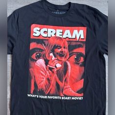 a t - shirt with the words scream on it