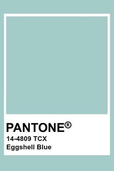 pantone's eggshell blue paint is shown in the color turquoise, and it has