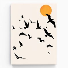 Bright Kubistika Bird Silhouette Illustration Birds Flying Illustration, Abstract Bird Art, Bird Silhouette Art, Prints Inspiration, Abstract Silhouette, Graffiti Photography, New Houses, Diy Abstract Canvas Art, Silhouette Illustration