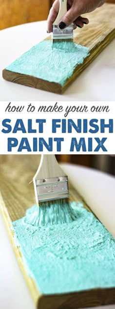 how to make your own salt finish paint mix with this easy technique for painting wood