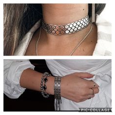 "Enjoy FREE SHIPPING WORLDWIDE+ 10% off all jewelry + Free beautiful gift wrap ❤ Welcome to My Store!❤ A thick and insane chain link choker necklace! When you refine our snake choker collar no one will miss you! The statement necklace consists of super-sophisticated vertebrae that create the appearance of snakeskin. ♦ The necklace is plated with semi-blackened silver on brass. Each link reflects light from a different angles, creating an infinite luster from every direction! ♦ The necklace is ma Festival Choker Chain Jewelry, Festival Chain Choker Jewelry, Silver Chain Choker For Festivals, Silver Adjustable Chain Choker For Festival, Festival Silver Choker With Adjustable Chain, Party Jewelry Choker With Silver Chain, Party Silver Chain Choker Jewelry, Party Silver Chain Choker, Festival Metal Choker Chain Necklace