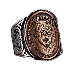 PRICES MAY VARY. STRIKING WOLF HEAD DESIGN: Features a meticulously crafted wolf head, symbolizing strength, freedom, and the spirit of the wilderness. PREMIUM 925K STERLING SILVER: Made from high-quality 925K sterling silver for durability, shine, and a luxurious feel. BOLD STYLE STATEMENT: A bold and masculine ring, perfect for adding a touch of rugged elegance to any outfit. SYMBOLIC POWER: The wolf is a powerful symbol in many cultures, representing loyalty, guardianship, and intuition. VERS Rings Of Power Amazon, Wolf Head Design, 3d Sketch, Wolf Ring, Silver Wolf, Wolf Head, Head Design, Detailed Ring, Bold Style