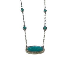 Magnificent Natural Persian Turquoise and Diamond Pendant Necklace 17" 14k WG 13.27 TCW Certified $5,950 308488Nothing says, “I Love you” more than Diamonds and Pearls!This Turquoise and diamond necklace has been Certified, Inspected, and Appraised by Gemological Appraisal LaboratoryGemological Appraisal Laboratory of America is a proud member of:- GIA Alumni Association- National Association of Jewelry Appraisers- International Consortium Gem-Testing Laboratories- Gemological Association of Gre Luxury Sterling Silver Necklace In Turquoise, Luxury Sterling Silver Turquoise Necklace, Luxury Turquoise Sterling Silver Necklace, Luxury Turquoise Necklace With Cabochon, Elegant Turquoise Necklace With Diamond Accents, Luxury Turquoise Oval Necklace, Elegant Turquoise Necklaces With Diamond Accents, Fine Jewelry Oval Turquoise Necklace, Fine Jewelry Turquoise Oval Necklaces