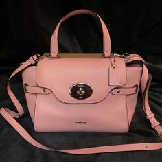 Nwt Stunning Coach Blush Leather Carryall Purse Pebble Leather And Smooth Leather Inside Multifunction Pockets, Handle With 4 3/4" Drop Turnlock And Zip Closures, Fabric Lining Detachable Strap With 22 1/2" Drop For Shoulder Or Crossbody Wear 12 1/2" (L) X 7 3/4" (H) X 5 1/4" (W) All Sales Final No Returns Pink Top Handle Shoulder Bag With Turn-lock Closure, Pink Top Handle Bag With Turn-lock Closure, Pink Satchel With Silver-tone Hardware, Pink Top Handle Satchel With Silver-tone Hardware, Pink Satchel With Silver-tone Hardware And Double Handle, Pink Shoulder Bag With Turn-lock Closure For Everyday Use, Chic Pink Satchel With Silver-tone Hardware, Elegant Pink Satchel With Silver-tone Hardware, Pink Shoulder Bag With Turn-lock Closure For Evening