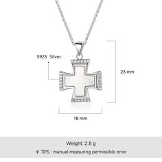 Features: The necklace is designed using high-quality metal that can withstand heavy use The cross pendant with pearl oyster design makes the necklace one of a kind Apart from beautiful looks, the pendant is also lightweight around 2.8g that makes it easy to carry around The link chain provides the comfort to wear the necklace for a long time without any skin irritations This stylish necklace with a religious touch is perfect to match any outfit Description: Give a touch of fashion to your relig Gift Pearl Pendant Cross Necklace, Gift Cross Necklace With Pearl Pendant, Silver Cross Jewelry With Pearl Pendant, Pearl Oyster, Cute Cross, Oyster Pearl, Stylish Necklace, Trendy Necklaces, Silver 925 Necklace