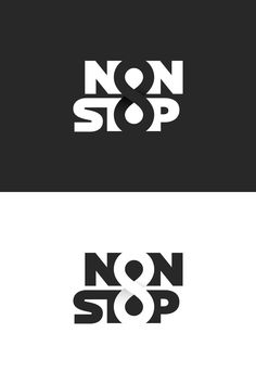 Non Stop Logo, Connectivity Logo Design, Negative Space Letters, Negative Space Letter Logo, Negative Space Logo Typography, Logo Design Inspiration Creative Symbols, Byte Logo, Type Only Logo, Creativity Symbol