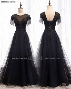 10% off now|Formal Long Black Evening Dress with Illusion Neckline Beadings at GemGrace. Click to learn our pro custom-made service for wedding dress, formal dress. View Evening Dresses for more ideas. Stable shipping world-wide. Black Evening Dress With Illusion Neckline For Wedding, Floor-length Evening Dress With Sheer Back For Prom, Sheer Back Floor-length Evening Dress For Prom, Black Sheer Back Evening Dress For Prom, Black Evening Gown With Sheer Back, Black Dress With Sheer Back For Prom, Black Gown With Illusion Neckline For Prom, Black Prom Dress With Sheer Back, Black Sheer Back Evening Gown