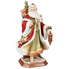 Damask Holiday Santa Figurine Halloween Serving Tray, City Christmas Tree, Christmas Center Piece, Fitz And Floyd Christmas, Christmas Serving Tray, Christmas Cookie Jar, Here Comes Santa Claus, City Christmas, Christmas Tray