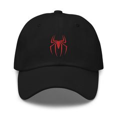 Spiderman Twill Hat, Superhero Twill Hat Spiderman Hat, Painted Clothes Diy, Embroidered Hat, Painted Clothes, Camo Colors, Miles Morales, Embroidered Hats, Colour Star, The A Team