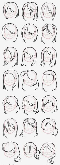 the different types of hair and how to draw them