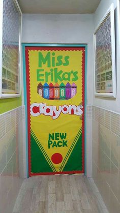 a door with the words clayons new pack on it