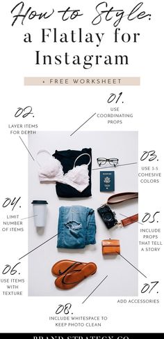 how to style a flatlay for instagram