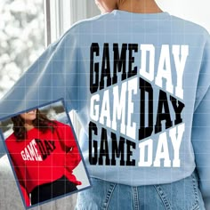 Black And White Game, Spirit Wear Designs, Cheer Gear, Game Day Svg, School Shirt Designs, School Spirit Wear, Football Cheer, School Spirit Shirts, Cheer Outfits