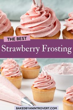 the best strawberry frosting recipe for cupcakes