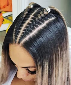 Cool Braid Hairstyles, Penteado Cabelo Curto, Cornrow Hairstyles, Easy Hairstyles For Long Hair, Braids For Long Hair, Box Braids Hairstyles, Aesthetic Hair, Hair Hacks, Hair Trends