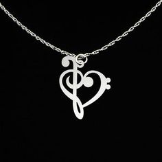 Heart Clef G clef bass clef heart Necklace silver music note | Etsy Heart-shaped Music-themed Jewelry Gift, Music-themed Heart-shaped Jewelry Gift, Silver Heart-shaped Music-themed Jewelry, Music-themed Silver Heart Jewelry, Music-themed Charm Jewelry As A Gift, Music-themed Charms Jewelry As Gift, Music-themed Charms Jewelry For Gifts, Music-themed Jewelry Charms For Gifts, Music-themed Jewelry For Valentine's Day Gift