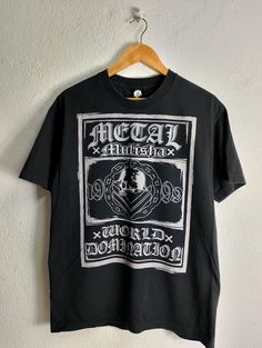 ⚡Size Large  ⚡Pit to pit 21 inches ⚡Shoulder to bottom hem 28 inches ⚡Condition 8/10 Good condition Please make sure you drop contact or phone number after make a purchase! It's for shipping purpose only. Thank you 😊 Y2k T Shirt, Metal Mulisha, Mens T Shirts, Phone Number, Mens T, Tee Shirts, Bathing Beauties, Mens Outfits, T Shirts