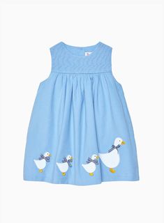 Blue Cord Baby Duck Smocked Pinafore Duck Dress, Baby Duck, Baby Boy Dress, Baby Ducks, Smocked Top, Swimwear Dress, Body Dress, Pinafore Dress, Blue Gingham