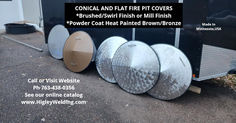 Higley Stainless Steel Fire Pit Covers