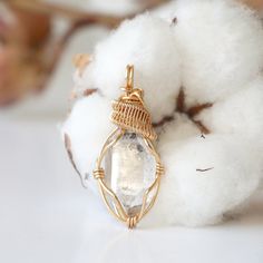 (SEO) Herkimer Diamond Necklace - Gold Plated Designs by Nature Gems Raw Crystal Pendant, Herkimer Diamond Necklace, Raw Stone Necklace, Peridot Necklace, Wire Wrapping Crystals, Wire Wrapping Stones, April Birthstone, Anniversary Gifts For Wife, Silver Work