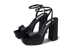 Steve Madden Lessa Sandal | Zappos.com Shoes To Wear With Bootcut Jeans, Shoes To Wear With Flare Jeans, What Shoes To Wear, Trendy Heels, Dr Shoes, Cute Shoes Heels, Types Of Heels, Steve Madden Heels, Best Shoes