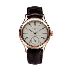 Laurent Ferrier Watches - RED GOLD CASE – IVORY ENEMAL GRAND FEU DIAL (Pre-Order) | Manfredi Jewels Laurent Ferrier, Tourbillon Watch, Fine Watches, Brown Leather Strap, Gold Hands, Gold Case, Watch Model, R5, Watches Jewelry