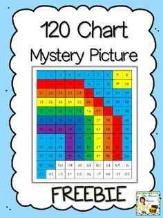 a poster with the words,'120 chart mystery picture freebie