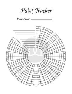 a printable habit tracker for adults and children with the words habit tracker on it