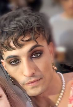 Men Stage Makeup, Men’s Grunge Makeup, Men’s Smokey Eye, Male Smokey Eye, Egyptian Makeup Male, Mens Eyeshadow, Greek God Makeup Men, Men’s Eye Makeup, Men’s Makeup Looks