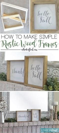 how to make simple rustic wood frames