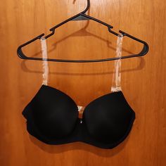 Nwt Shein Black Bra With Clear Straps. C Cup. Bra Aethstetic, Bling Bra, Clear Strap Bra, C Cup, Black Bra, Women's Intimates, Bts, Bra, Women Shopping