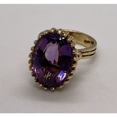 14k Yellow Gold & Amethyst Ring Size 5.5 Ring Weight 8.1 G Main Stone: Purple Amethyst Main Stone Width: 12.7 Mm Main Stone Length: 17.5 Mm Yellow Gold Amethyst Ring, Gold Amethyst Ring, Lemon Tree, Diy Phone Case, Amethyst Ring, Purple Amethyst, Womens Jewelry Rings, Purple Gold, Rings Statement