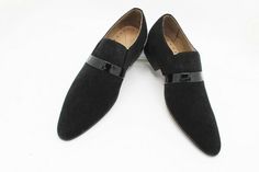 Crafted Leather Handmade Genuine Black Suede Leather Loafers Classic Moccasin Formal Dress Shoes on Storenvy Quality Leather Boots, Custom Design Shoes, Formal Shoes, Leather Loafers, Moccasins, Black Suede, Loafer Shoes, Suede Leather, Leather Craft