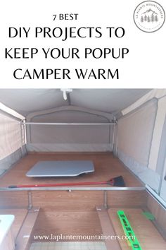 Popup Camping Hacks and Tips to Staying Warm Pop Up Camper Bunk End Support, Pop Up Camper Insulation Ideas, Pop Up Camper Modifications, Pop Up Camper Must Haves, Pop Up Remodel, Pop Up Camper Ideas, Pop Up Trailer Hacks, Pop Up Camper Hacks