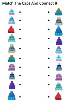 a worksheet with different hats on it