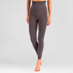 Wander by Hottotties Women's Velvet Leggings - Gray High Stretch Winter Bottoms, High Stretch Gray Winter Bottoms, Winter Yoga Full Length Leggings, Winter Loungewear High Stretch Bottoms, High Rise Gray Bottoms For Winter, Full Length Yoga Bottoms For Winter, Full-length Winter Leggings For Loungewear, Full Length Winter Leggings For Loungewear, Full-length Leggings For Winter Loungewear