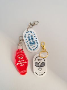 "This listing is for one keychain Approx. 3\" x 1.5\"" Unique Promotional Products, Custom Merchandise Ideas, Hotel Room Keychain, Cool Key Chains, Merch Ideas Products, Minimalist Keychain, Keychains Ideas, Corporate Branded Gifts, Luxury Corporate Gifts