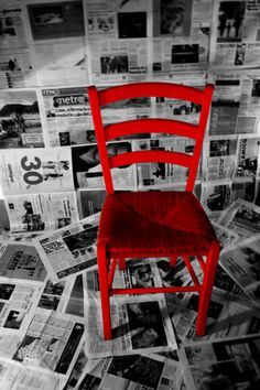 red chair,,,color splash,,, Color Splash Photography, Splash Photography, I See Red, Simply Red, Red Chair, Black White Photos, Black And White Pictures