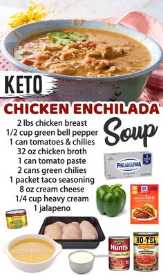 chicken enchilada soup recipe with ingredients