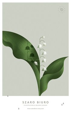 Original illustration of Lily of the valley inspired by old natural history books and antique prints of plants. Ideal for decorating kitchen or dining room. It's not only a great gift for botany lovers, but also for anyone who wants to bring a lot of warmth and modern elegance to home. Digital Plant Art, Geometric Plant Illustration, Lily Of The Valley Print, Graphic Design Plants, Plant Graphic Design, Planting Illustration, Lily Of The Valley Illustration, May Illustration, Natural Illustration