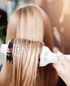 Compared to its big sister (the Hot Body), the Lil' has a smaller barrel with a diameter of 1.75", for a tighter curl or wave. The Lil' Hot Body Blowout Brush from StyleCraft gives you a quick and convenient way of adding volume to your crowning glory. This blowout brush sports an oval design that can effectively style your hair. You don't need a separate hair dryer and round brush to do this, because the Lil' Hot Body already features both functions in one single tool! It has three heat and spe Brush Hair Dryer, Blowout Brush, Salon Blowout, Hot Air Brush, Volume Curls, Blow Dry Brush, Bouncy Hair, Personal Grooming, Hair Dryer Brush