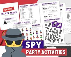 spy party activities for kids to learn how to find the secret agent's identity