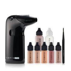 TEMPTU One Glowing Complexion Beginner Airbrush Kit | TEMPTU Airbrush Makeup Kit, Airbrush Machine, Natural Skin Care Ingredients, Airbrush Foundation, Face Products, Perfect Complexion, Rose Beige, Airpod Pro, Air Brush