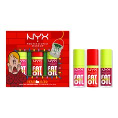 Mystery Shade #1 Limited Edition Home Alone Fat Oil Lip Drip Mystery Trio Holiday Gift - NYX Professional Makeup | Ulta Beauty Nyx Fat Oil Lip Drip, Mystery Trio, Nyx Fat Oil, Fat Oil, Chistmas Gift, Girly Christmas Gifts, Christmas To Do List, Dripping Lips, Preppy Gifts