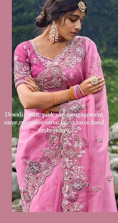 Whatsapp : 8963995001 or Link : https://wa.me/message/JWBXP3FRU4C6M1 Reception Saree With Embroidered Border In Pink, Bollywood Saree With Embroidered Border For Reception, Diwali Wedding Saree With Embroidered Border, Reception Dola Silk Sharara With Embroidered Border, Dola Silk Sharara With Embroidered Border For Reception, Reception Sharara With Embroidered Border, Diwali Reception Saree With Embroidered Border, Diwali Saree With Intricate Embroidery, Saree Hand Embroidery